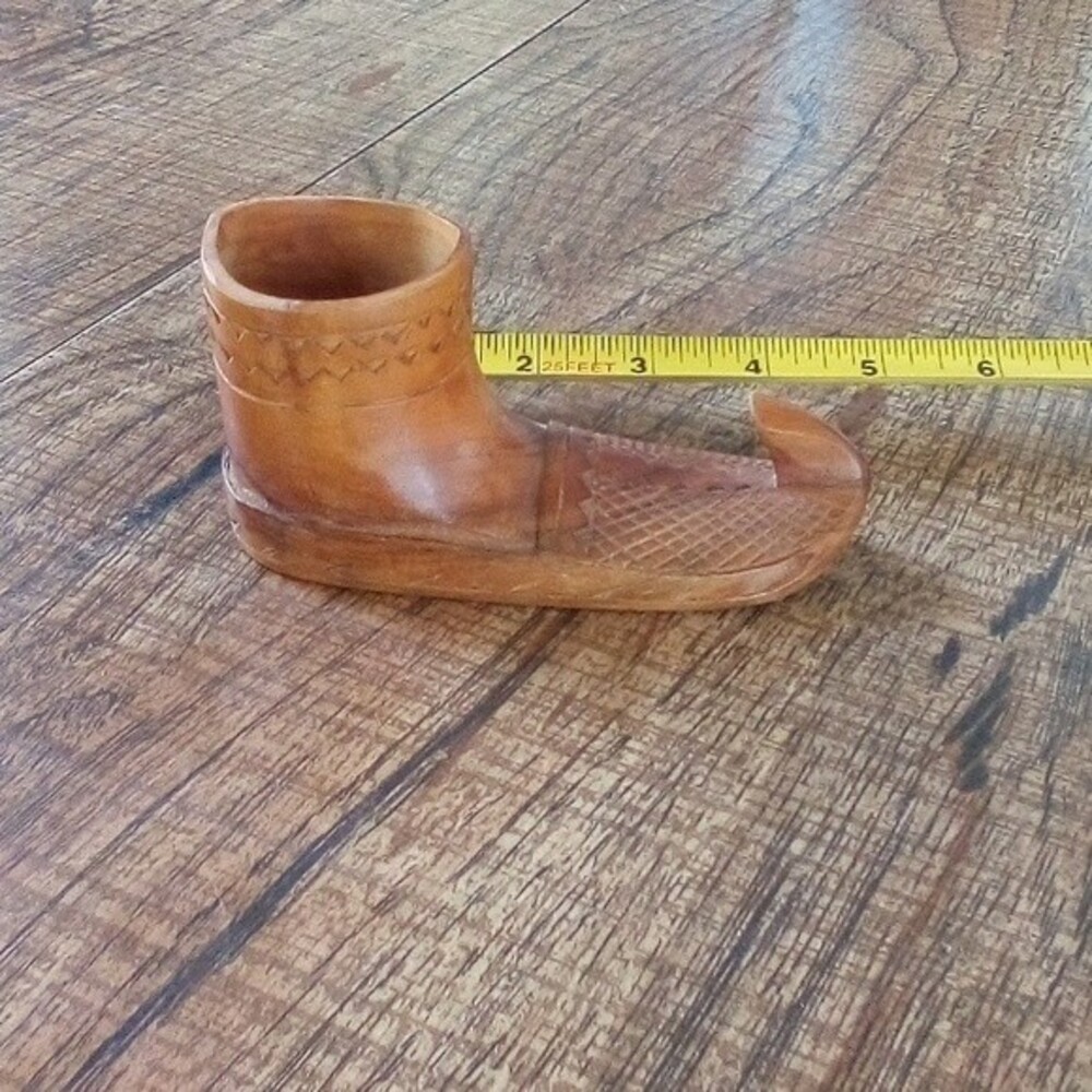 Vintage wood hand carver shoe